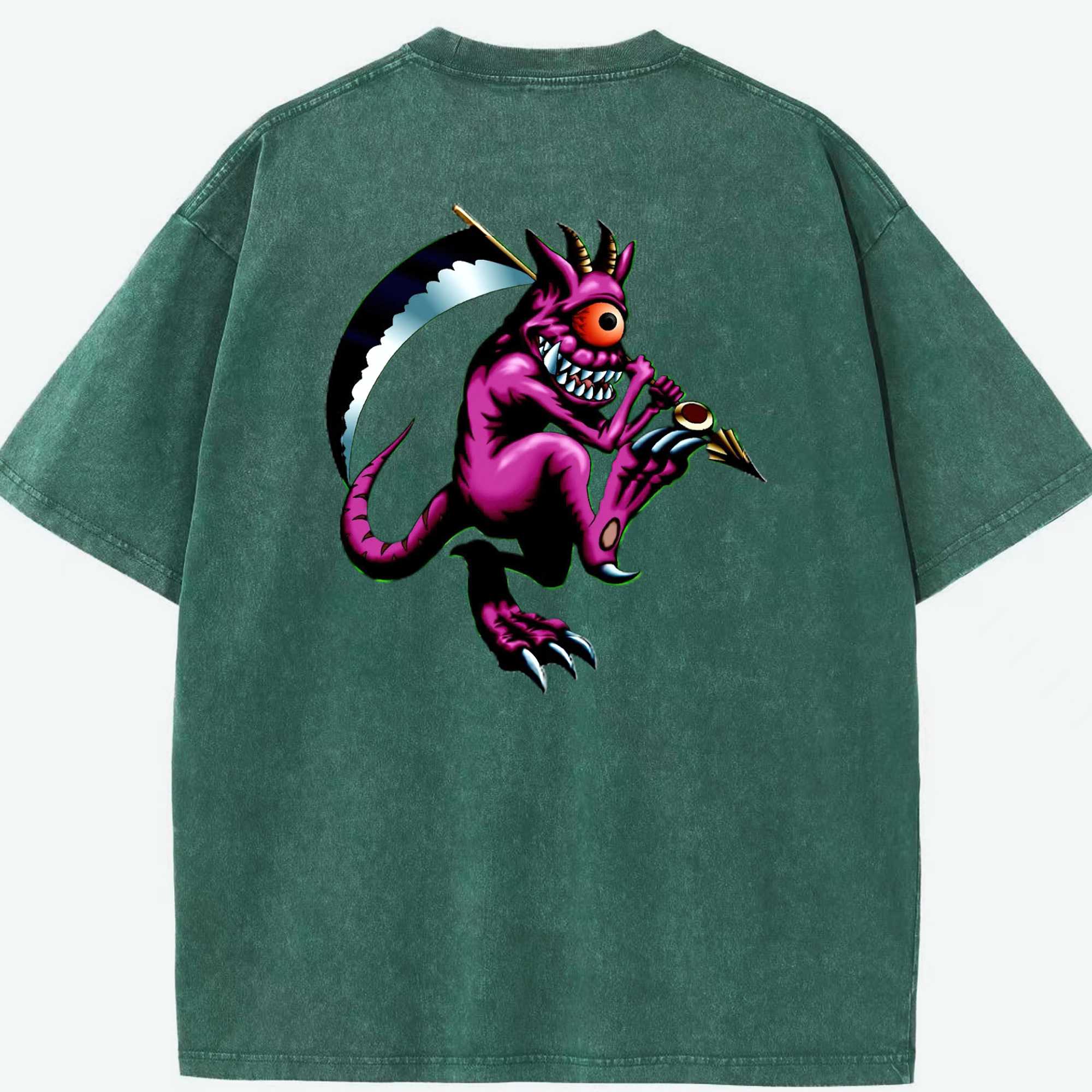 （画像用） 遊☆戯☆王 Yu-Gi-Oh! 綿100% ヴィンテージ風 半袖Tシャツ（背面プリント）